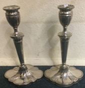 A pair of large silver candlesticks. London 1997/1998. By CJ Vander Ltd.
