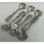 A set of six Victorian silver mustard spoons.