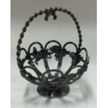 A Victorian silver basket decorated with vines. London 1875. By John & Edward Barnard.