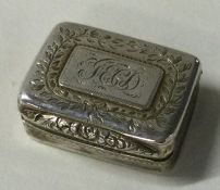 A George III silver hinged box. London 1802. By Thomas Barker.