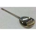 An unusual silver slip-top spoon with gilt bowl marked to reverse. Circa 1630.