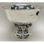 GEORG JENSEN: A good circular silver pedestal bowl of typical design. Numbered 179 to base.