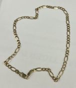 A 9 carat flat link necklace.