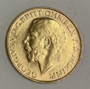 A 1918 full sovereign.