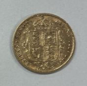 An 1892 Jubilee shield back half Sovereign. Est. £