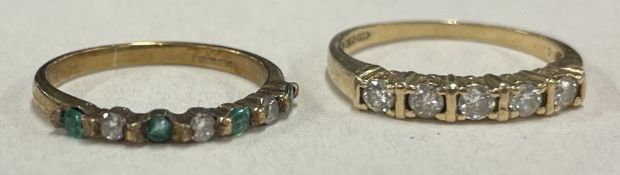 Two diamond rings in 9 carat settings.