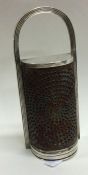 A large George III silver kitchen nutmeg grater. London 1825. By Charles Rawlings.