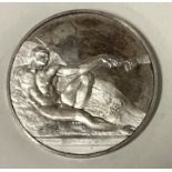A Roman hero silver commemorative coin.