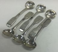 A set of six Victorian silver mustard spoons.