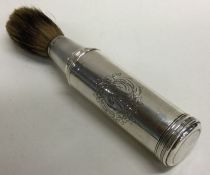 A 19th Century Continental silver shaving brush.