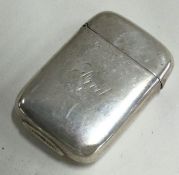 A Victorian silver vesta case. Birmingham 1885. By Cohen Charles.