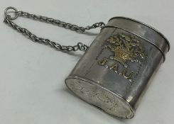 An 18th Century silver box with pull-off lid.