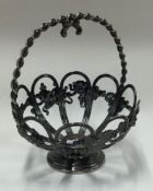 A Victorian silver basket decorated with vines. London 1875. By John & Edward Barnard.