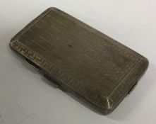 A silver compact case. Birmingham 1925.