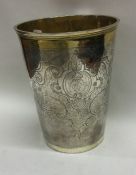 An 18th Century Russian silver beaker. Moscow 1738. Marked to base.