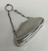 A silver purse in the form of a handbag. Birmingham 1921. By Joseph Gloster.