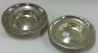 A pair of George III silver dishes. Sheffield 1805.