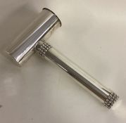 A rare novelty Judaica silver pepper in the form of a gavel.