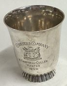 A silver beaker. London 1949. By Curriers Company.