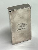 A large silver crested match case holder.