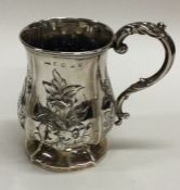 A Victorian silver christening mug. Birmingham 1862. By Hilliard & Thomason.