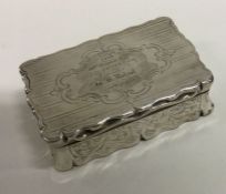 A Victorian silver snuff box. Birmingham 1852. By Hilliard & Thomason.