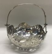 A Chinese export silver pierced basket. By Zeewo. Marked to base.