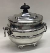 A good quality Edwardian silver tea caddy with hinged lid.