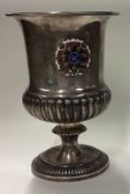 A rare silver and enamelled goblet. Birmingham 1925. By Spencer of London.