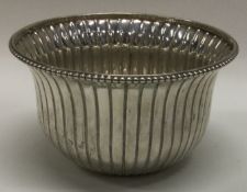 A Victorian silver fluted bowl. London 1891. By Horace Woodward & Co.