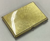 A silver and yellow enamelled cigarette case. Birmingham 1931.