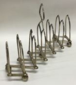 A silver plated collapsible toast rack.