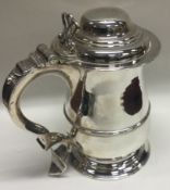 A large and heavy 18th Century George III silver tankard. London 1746.