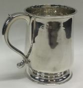 A plain silver christening mug of typical from. Birmingham.