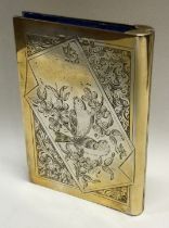 A Victorian silver aesthetic movement card holder. London 1882.