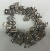 A novelty silver charm bracelet.