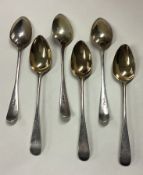 ABERDEEN: A set of six Scottish Provincial silver spoons.