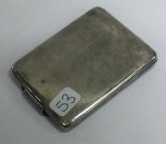 A large silver hinged stamp case. Birmingham 1923. By Cohen & Charles.