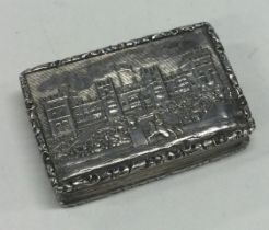 A rare William IV silver castle top vinaigrette depicting Windsor Castle.