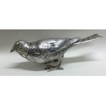 A novelty silver pepper in the form of a bird. Sheffield 1901.