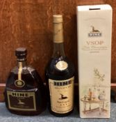A boxed 100 cl bottle of Hine VSOP Fine Champagne Cognac; together with a 100 cl bottle.