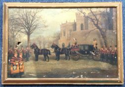 H WHITTAKER REVILLE: (British, fl. 1881 - 1903): A gilt framed oil on canvas.
