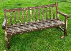 A good teak garden bench.