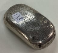 A Georgian silver hinged snuff box.