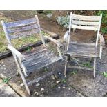 A good pair of slack back garden chairs.