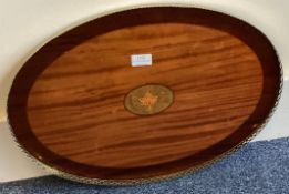 An attractive Antique oval tea tray.