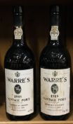 Two x 75cl bottles of Warre's 1985 Vintage Port. Bottled 1987.