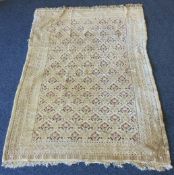 An old rug. Approx 123 cms x 176 cms.