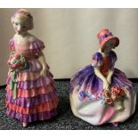 Two Royal Doulton ladies entitled 'Monica" and "The Little Bridesmaid".