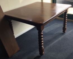 A good oak barley twist dining table and chairs. Est. £30 - £